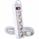 Удлинитель ExeGate EC-4-5W 4евро с заземлением, 5м, защита от перегрузки, выключатель с подсветкой, белый 279401