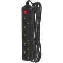 Сетевой фильтр ФОТОН 16-55ЕS, 5 розеток, с/з, 16А / 4000 Вт 5 5 м 1 кв. мм 370 мм 40 мм черный