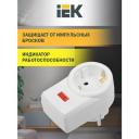 Сетевой фильтр СФ-01 1 место 2P+PE 16А белый IEK