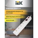 Сетевой фильтр IEK WFP10-16-05-05-N, 5 розеток, с/з, 16А / 2200 Вт 5 5 м 1 кв. мм 70 мм 50 мм белый