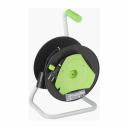 Используется для работы на строительных площадках или дачных участках. Удобен при работе с приборами, находящимися удаленно от стационарной розетки. Например, газонокосилки, электрические пилы, триммеры или электродрели. Рама катушки сделана из высокопрочной стали, а пластиковой корпус выполнен с применением негорючих добавок.