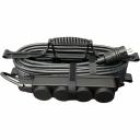 Силовой удлинитель на рамке iTOK без земли серии iCONNECT предназначен для подключения различных электрических приборов, электроинструментов и устройств на напряжение до 250 В и мощностью до 3500 Вт. Температура эксплуатации от -60 до +50 С. Область применения: строительные площадки, на производстве различных промышленных предприятий, на дачных участках, квартирах, загородных домах, автосервисах, объектах социальной и транспортной инфраструктуры. Высокая степень защиты iP44 и морозостойкий кабель позволяют использовать силовой удлинитель iTOK на улице при высоких минусовых температурах и в помещениях с влажной средой. Силовой удлинитель iTOK серии iCONNECT производится с применением передовых технологий производства электротехнической продукции самых высоких стандартов качества в строгом соответствии с ГОСТ IEC 60884-1. Вилка (стандарт Shuko) и колодка с защитной крышкой выполнены из каучука, что обеспечивает ударопрочность и возможность применения при минусовых температурах. Хомуты на липучках для удобства эксплуатации и хранения в замотанном виде Перед началом эксплуатации, во избежание перегрева кабеля, удлинитель необходимо полностью размотать.