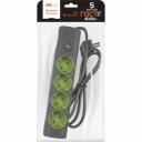 Универсальный электрический удлинитель, предназначенный для использования внутри помещений. Неразборный корпус из термоустойчивого ударопрочного пластика, не поддерживающего горение. Провод с медной токопроводящей жилой, контактные группы из латуни.