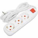 Трехместный удлинитель Удлинитель Nilson 3-местный, с заземлением, 3 м, с выключателем 43131103