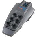 Сетевой фильтр Pilot XPro, 6 розеток, с/з, 10А / 2200 Вт 6 1.8 м 0.75 кв. мм 310 мм 165 мм 48 мм темно-серый металлик