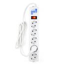 Сетевой фильтр PowerCube SPG-B-6-White, 5 розеток, 1.9 м, белый