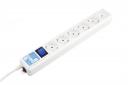 Сетевые фильтры Powercube Power Cube сетевой фильтр PRO, 5 метров, 6 розеток (5 с заземлением + 1 без заземления), 16А/3,5кВт, cечение провода: 3х1,0мм2, цвет белый, гарантия 5 лет, производство РФ [SPL(5+1)-16B-P-5M]