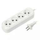 Удлинитель Smartbuy, 4 гнезда 5 метров 10А/2,2кВт без заземления ПВС 2х1,0 (SBE-10-4-05-N)/40, цена за 1 шт