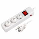 Сетевой фильтр 16А, 3500 Вт, 3 гнезда, без з/ш, с з/к, ПВС, 1,8 м, белый (SBSP-3-18-W), цена за 1 шт