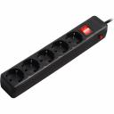 Сетевой фильтр Smartbuy 16А, 3500 Вт, 5 гнезд, без защитные шторки, с заземлением, ПВС 3x1.0 мм?, 1,8 м, черный SBSP-5-18-K
