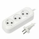 Удлинитель Smartbuy, 3 гнезда 10 метров 10А/2,2кВт без заземления ПВС 2х1,0 (SBE-10-3-10-N)/30, цена за 1 шт