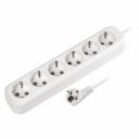 Удлинитель Smartbuy, 6 гнезд 5 метров 16А/3,5кВт с заземлением ПВС 3х1,0 (SBE-16-6-05-Z), цена за 1 шт