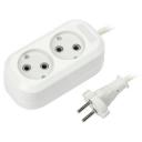 Удлинитель SmartBuy SBE-10-2-03-N, 2 розетки, б/з, 10А / 2200 Вт 2 3 м 1 кв. мм белый