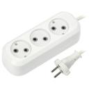 Удлинитель SmartBuy SBE-10-3-02-N/SBE-10-3-03-N/SBE-10-3-05-N, 3 розетки, б/з, 10А / 2200 Вт 3 3 м 1 кв. мм белый,