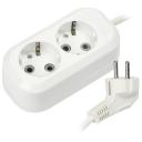 Удлинитель SmartBuy SBE-16-2-03-Z, 2 розетки, с/з, 16А / 3500 Вт 2 3 м 1 кв. мм 150 мм 110 мм белый