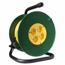 Удлинитель силовой "СОЮЗ" 83201, на катушке, 4 гнезда, без заземления, ПВС 2х2.5 мм, 4000 Вт, 50 м