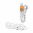 Удлинитель бытовой Люкс 4 гнезда, 3 м, б/з, с з/ш, ПВС 2х0,75 мм2, 6 А, 250 В, 1400 Вт TDM У-41013, цена за 1 шт