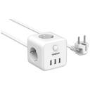 Сетевой фильтр tessan TS-301, 3 розетки, с/з, 10А / 2500 Вт 3 3 1.5 м 1.5 кв. мм 76 мм 76 мм белый