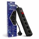 Удлинитель Сетевой фильтр Tokov Electric TKE-C05-SF5-3-ZV (3м, черный)