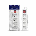 Удлинитель TOKOV ELECTRIC 4x2м с заземл. с выкл. 16а 3x1 TKE-C01-BU4-2-1-ZV