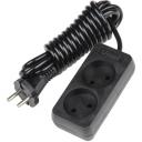 Удлинитель шнур 3м., 2 гнезда, б/з. черный Uniel Standard S-CD2-3 BLACK