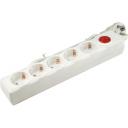 Cетевой фильтр 1,5м (Пвс 3*0,75), 5 гнезд, с/з. 10А. защита от перенапряжения, короткого замыкания Uniel Universal S-GSU5-1,5 WHITE