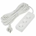Удлинители бытовые Uniel S-CU3-10 WHITE, цена за 1 шт