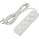 Удлинитель шнур 3м., 4 гнезда, 10A, б/з. белый Uniel Ultra S-CU4-3 WHITE