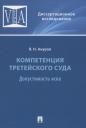 Василий Николаевич Ануров. Компетенция третейского суда. Допустимость иска