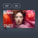 85” Телевизор Tuvio 4K ULTRA HD DLED Frameless на платформе YaOS, TD85UFBSV1, черный