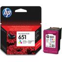 Картридж HP C2P11AE цветной, № 651 оригинальный для HP OfficeJet 252 (N4L16C)