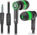 Гарнитура Defender Pulse-420 Black/green 4-пин 3,5 мм jack, кабель-1,2м