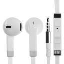 Наушники ERGOLUX ELX-WHP02-C01, проводные, вкладыши, микрофон, Jack 3.5 мм, кабель 1 м, белые