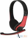 Гарнитура Oklick HS-M150 черный/красный 2м накладные