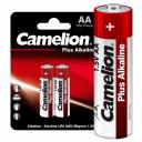 Camelion Plus Alkaline LR6 BL-2 (LR6-BP2, пальчиковая батарейка АА 1.5В) (упак. 2 шт.), цена за 1 упак.