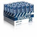 Ergolux Alkaline LR03 BP-20 (ПРОМО, LR03 BP20, мизинчиковая батарейка ААА 1.5В) (упак. 20 шт.), цена за 1 упак.