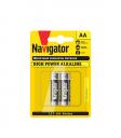 Батарейка Navigator АА пальчиковая LR6 1,5 В (2 шт.)