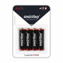 Батарейка солевая Smartbuy R6/4B (48/960) (SBBZ-2A04B) (цена за упаковку, 4 шт), цена за 1 упак