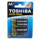 Алкалиновый элемент питания Toshiba LR6 ALPHA POWER 4/card 3456