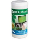 Набор BRAUBERG 510122 влажные салфетки 100 шт. 170x130 мм, 1500 мл, белый