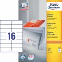 Этикетки Avery Zweckform 3257 белые 105х35 мм 16 штук на листе A4 100 листов