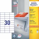 Этикетки Avery Zweckform 6115 белые 70х29,7 мм 30 штук на листе A4 100 листов