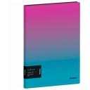 Папка файловая 30 вкладышей Berlingo Radiance (А4, пластик, 17мм, 600мкм) с внутр. карманом, розовый/голубой градиент (DB4_30002)