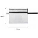 Папка-конверт на молнии малого формата(238х180 мм), А5, 2 отделения, ПВХ, сетка, прозрачная, 0,3 мм, BRAUBERG Solid, 223890, (12 шт.)