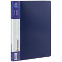 BRAUBERG Папка с боковым прижимом Contract, А4, пластик, синий