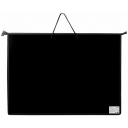 Папка-сумка / портфель для рисунков / чертежей / документов / бумаг / тетрадей / школы А3, ручки-шнурок, пластик, молния сверху, Пифагор, красная, 271133