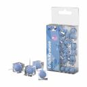 Кнопки силовые ErichKrause Manga, Pale Blue представляют собой надежное и практичное решение для крепления различных материалов. Они имеют диаметр шляпки 3 мм и длину острия 10 мм, что обеспечивает надежное удержание даже в плотных материалах. Изготовленные из прочного пластика, эти кнопки обладают высокой устойчивостью к механическим повреждениям. Игольчатый тип острия позволяет легко прокалывать бумагу и другие материалы, не оставляя значительных следов. Упаковка из ПЭТ-бокса содержит 50 кнопок, что удобно для хранения и транспортировки. Голубой цвет шляпки придает изделию эстетичный вид, а форма в виде шарика обеспечивает удобный захват. Компактные размеры и небольшой вес делают их идеальными для использования как в офисе, так и дома.