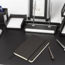 Бизнес-блокнот / записная книжка мужской / женский А5 (130х210 мм), Brauberg Ultra, балакрон, 80 г/м2, 96 л, в точку, черный, 113040