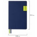 Ежедневник BRAUBERG Aim недатированный на 2024 год, искусственная кожа, А5, 136 листов, синий