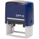 Штамп STAFF Printer 8027 прямоугольный самонаборный, 60х40 мм синий синий темно-синий 1 шт. синий